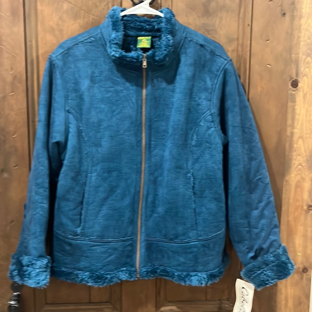 CABELA’S DARK TURQUOISE WOMENS FULL ZIP JACKET, NEW WITH TAG